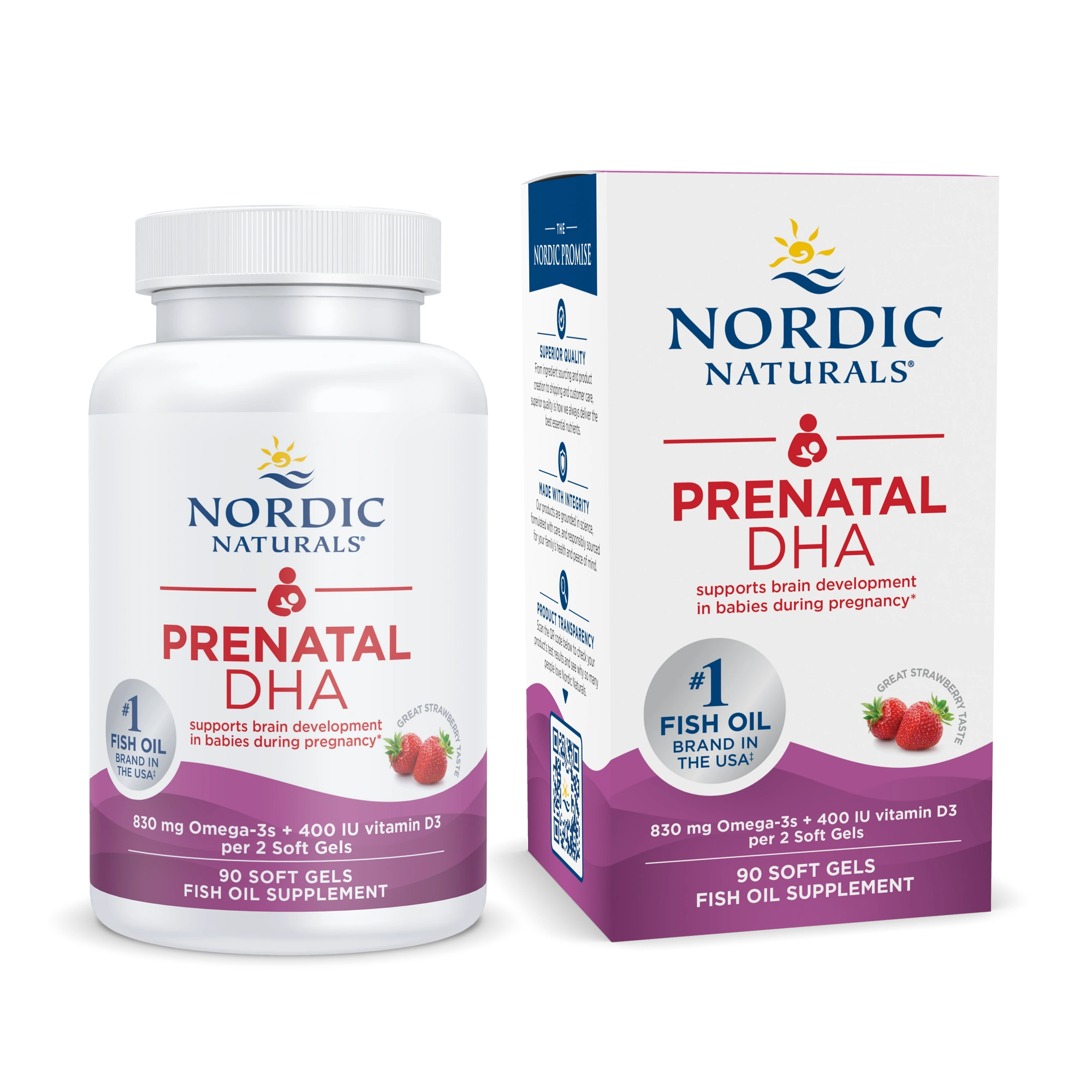 Prenatal DHA Fish Oil + D3 – Nordic Naturals