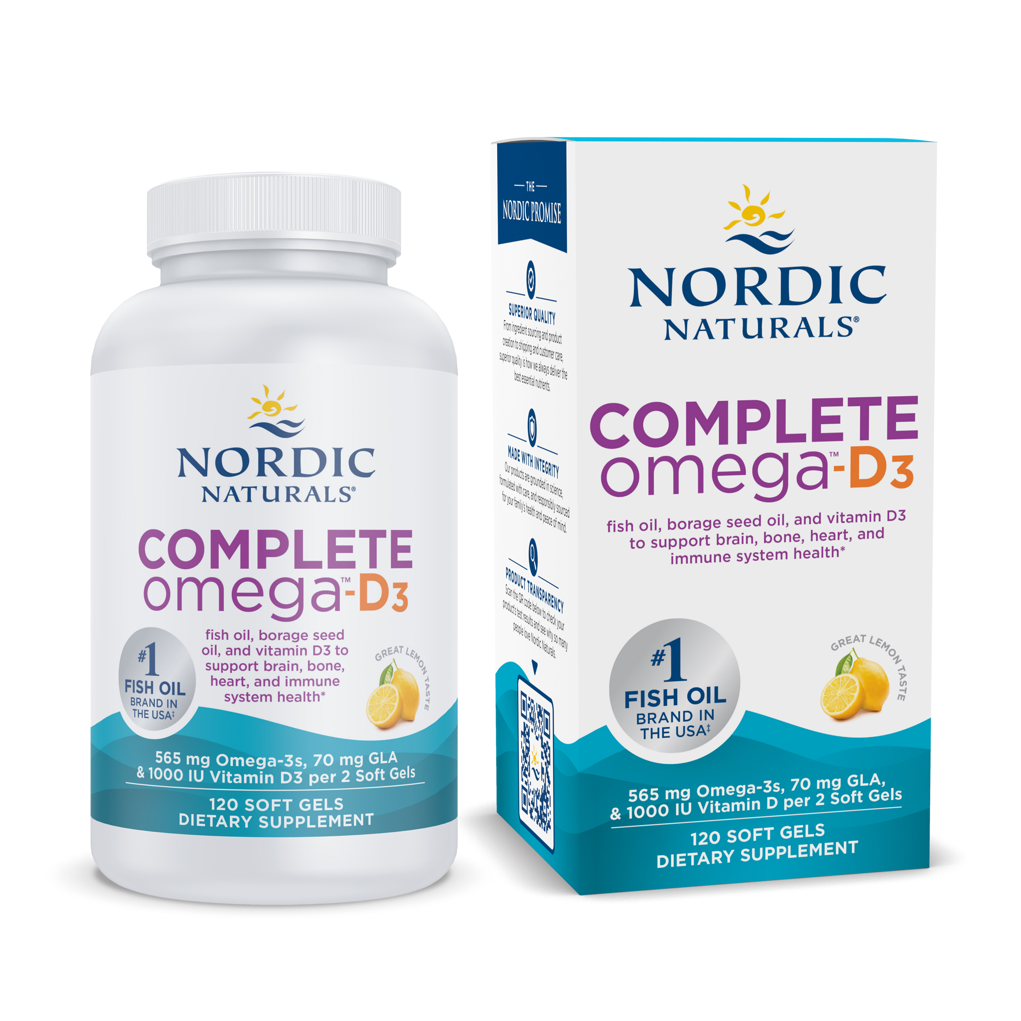 Nordic Naturals Complete Omega-D3  | 120 Soft Gels