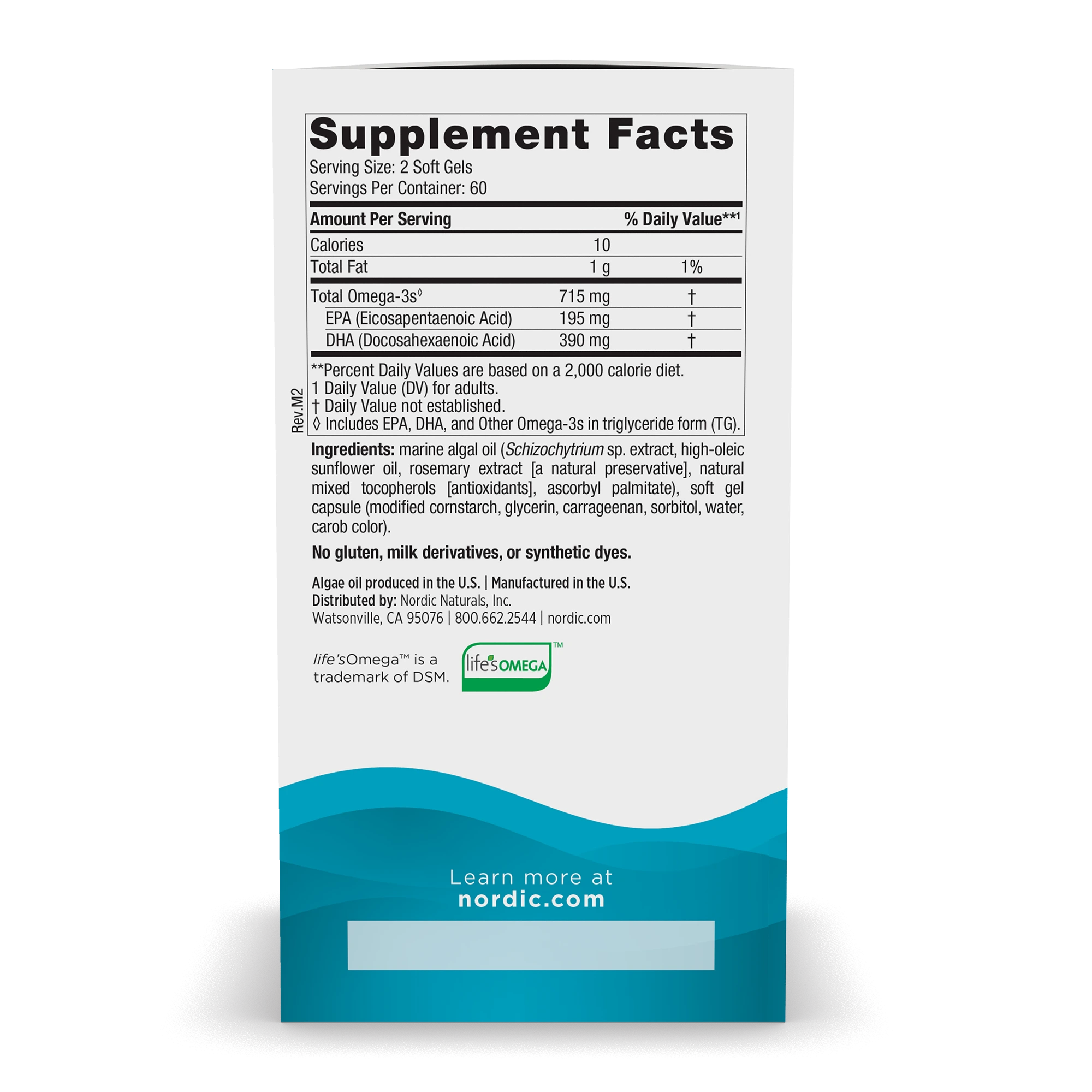 Nordic Naturals Algae Omega – Plant-Based EPA & DHA | 120 Soft Gels - Figura 3